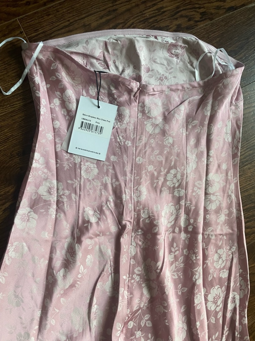 Salvin strapless blush pink maxi dress - Picture 3 of 6